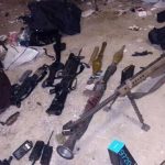 Las armas encontradas en la casa donde se escondía "El Chapo"