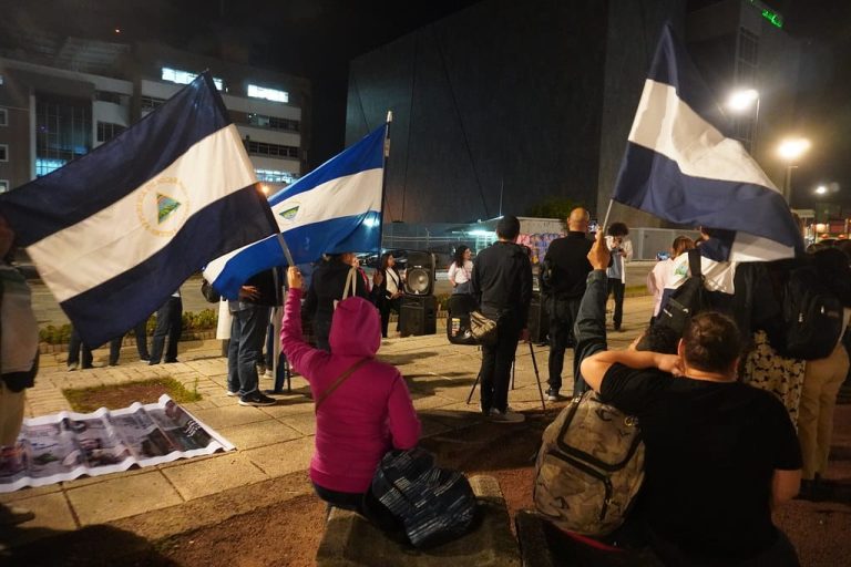 Nicaraguans celebrate in San Jose, Costa Rica, the release of 222 political prisoners