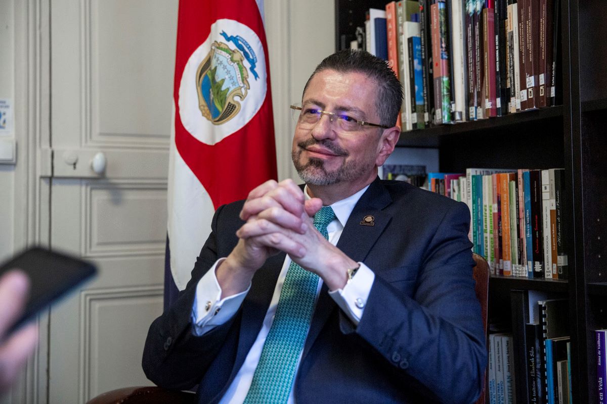 El presidente costarricense, Rodrigo Chaves Robles,