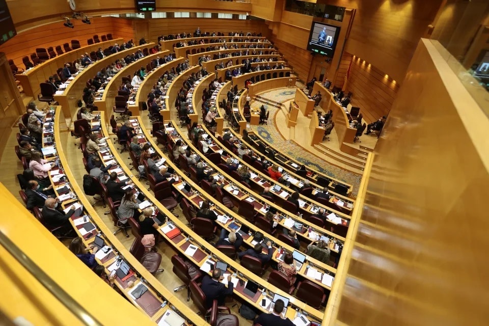 Vista del plenario del Senado español