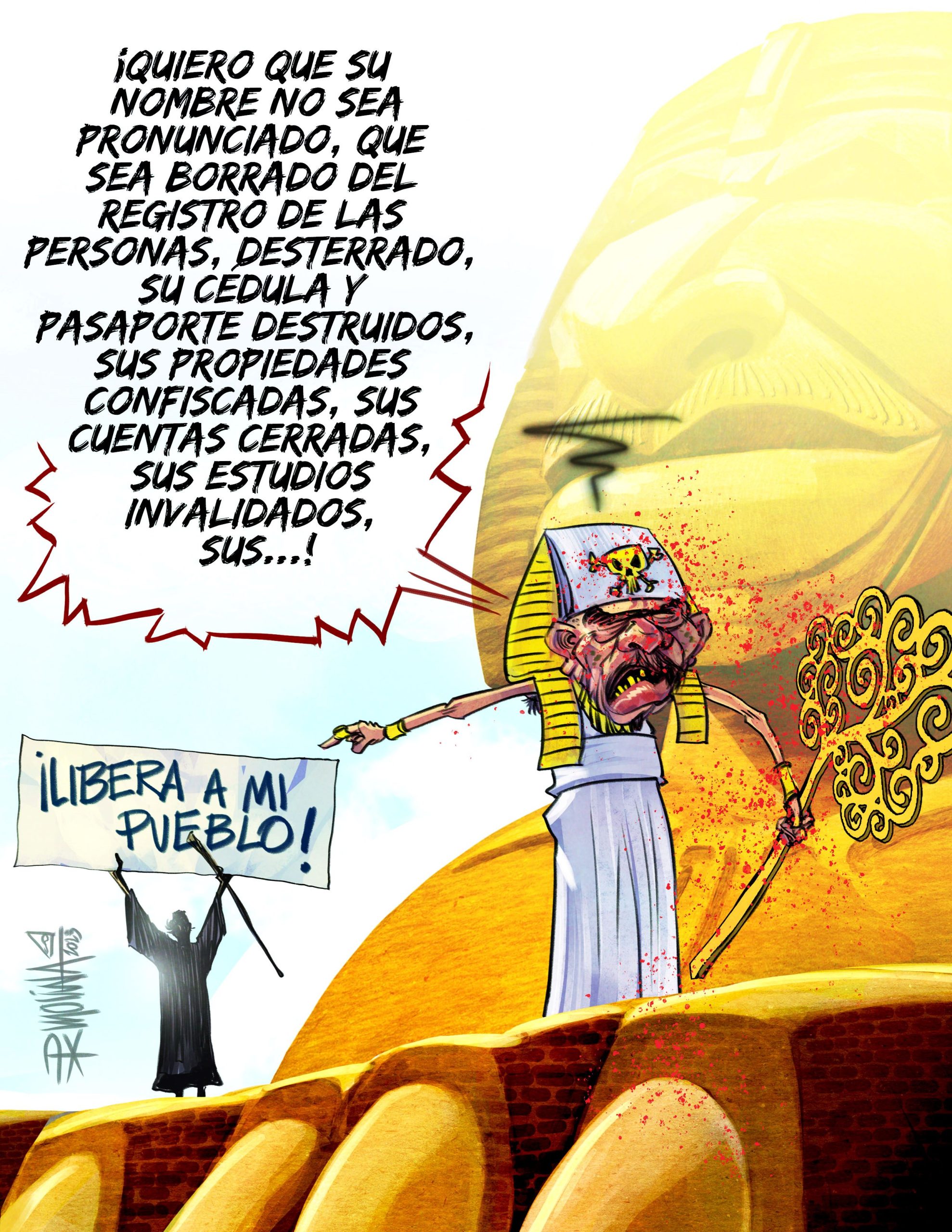 Caricatura Daniel Ortega