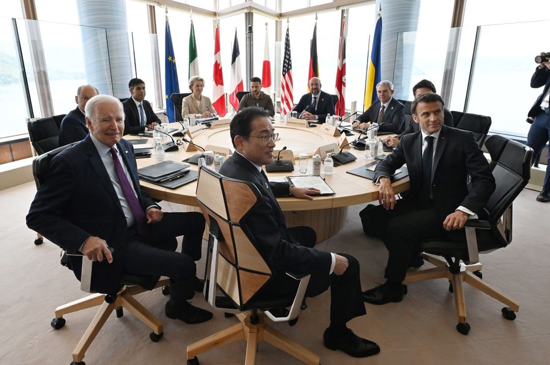 Zelensky con el G7