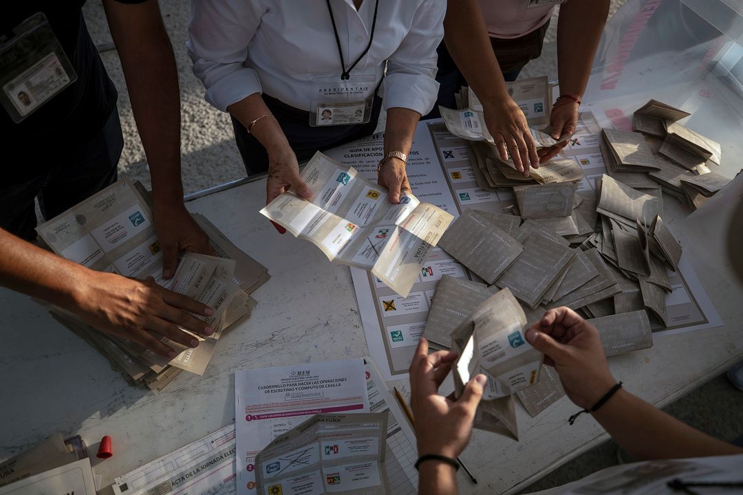 conteo de votos en las elecciones del estado de México
