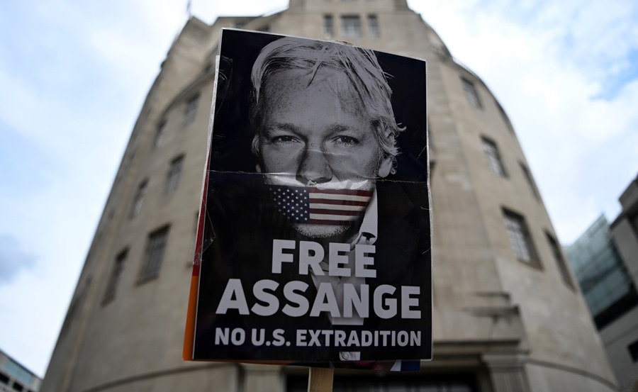 BRITAIN USA JULIAN ASSANGE EXTRADITION PROTEST
