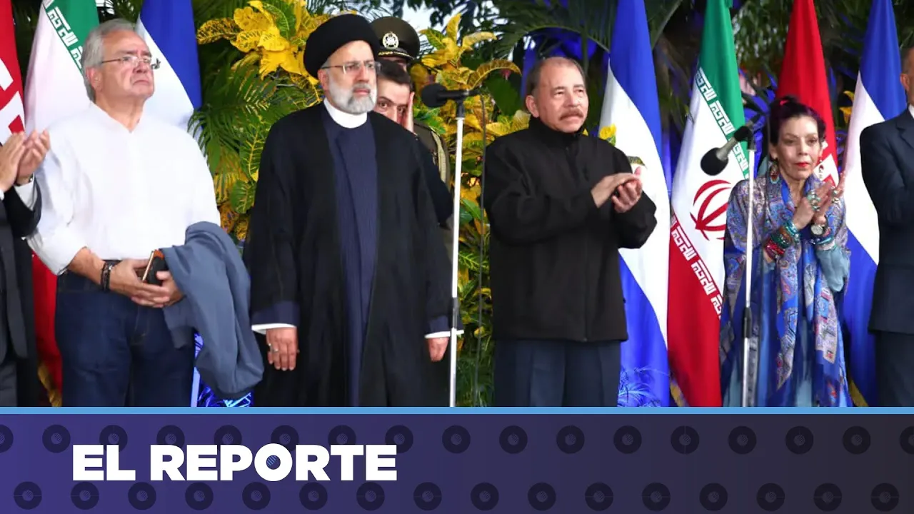 Presidente de Irán con Daniel Ortega