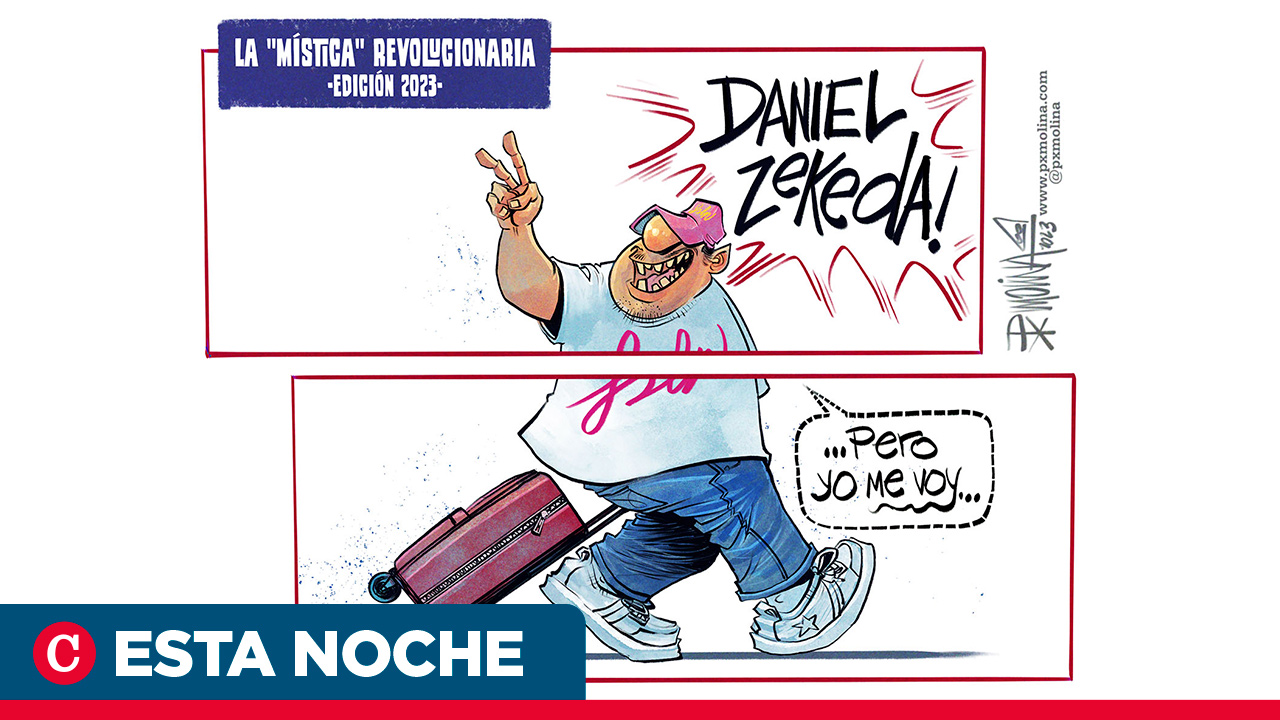 Caricatura Daniel Zekeda pero los sandinistas se van del país