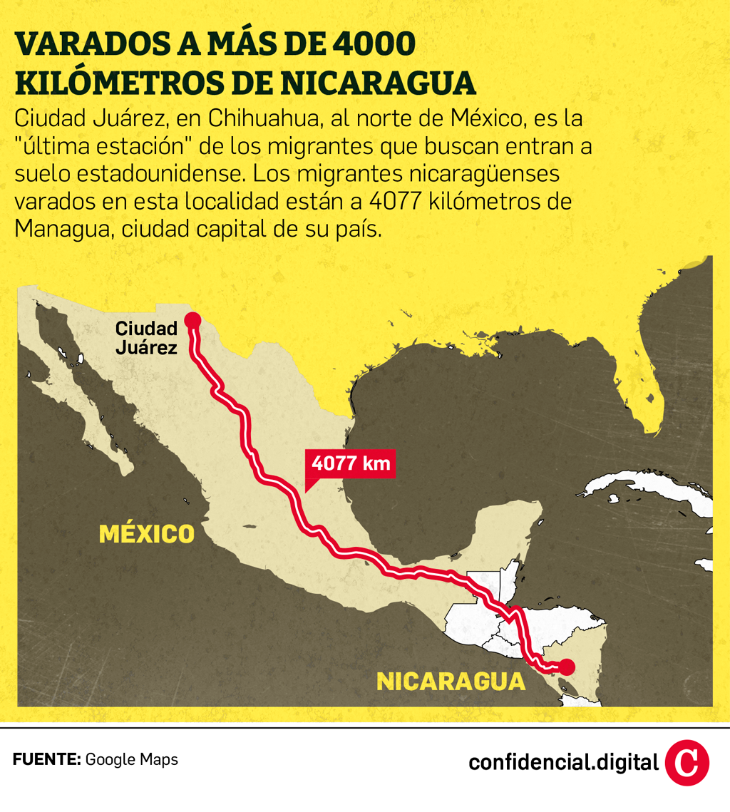 Distancia entre Ciudad Juárez y Managua, Nicaragua