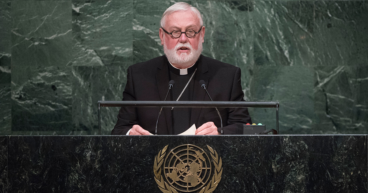 El arzobispo Paul Richard Gallagher, secretario de Relaciones con los Estados, en las Naciones Unidas. | Foto: Tomada de la Misión Permanente de la Santa Sede en la ONU.