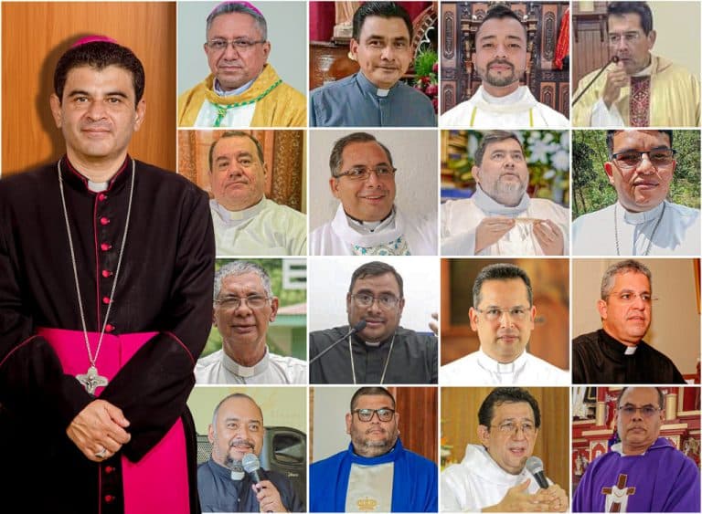 Los dos obispos y quince sacerdotes desterrados de Nicaragua el 13 de enero de 2024