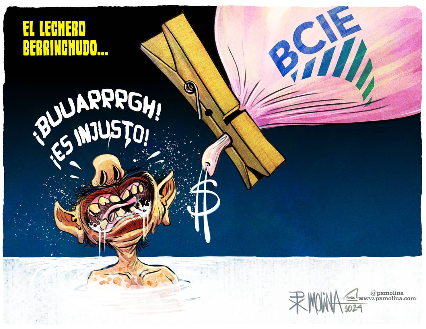 Daniel Ortega lechero berrinchudo