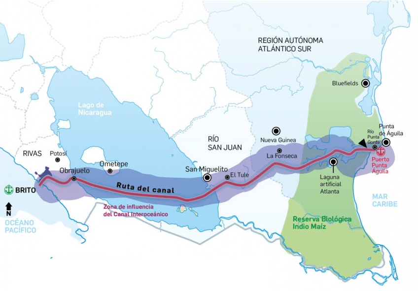 ruta  promesas canal Nicaragua