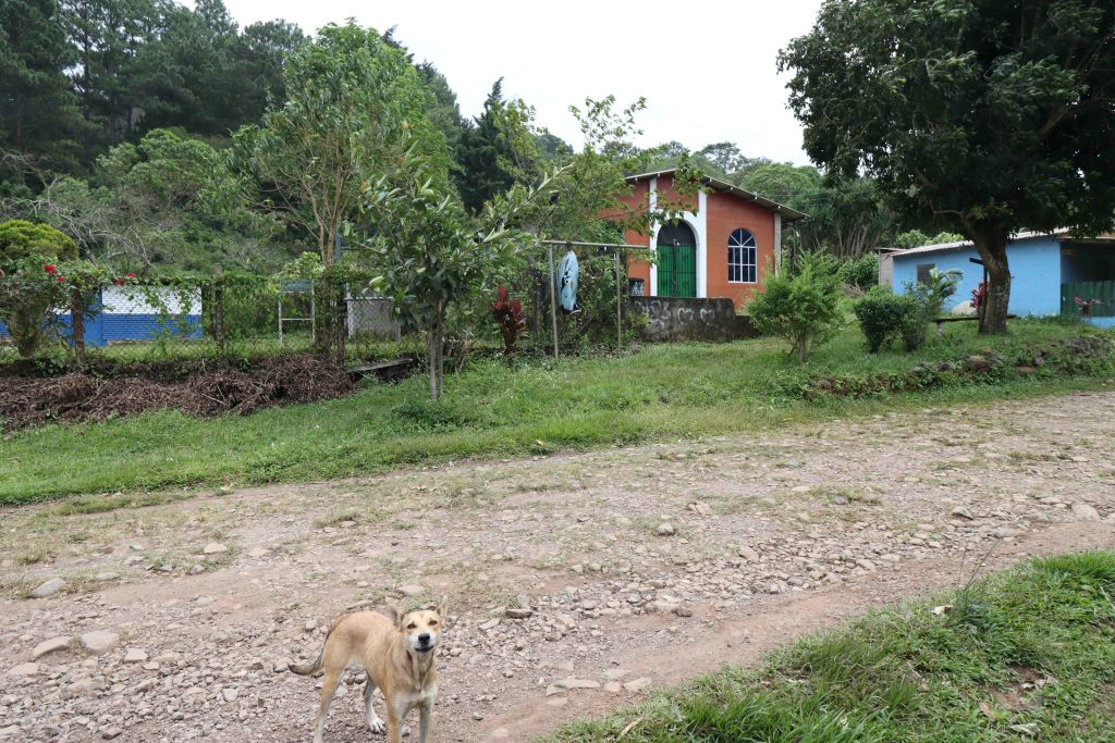 View from the entrance to the community of “La Montañona in Chalatenango, El Salvador.