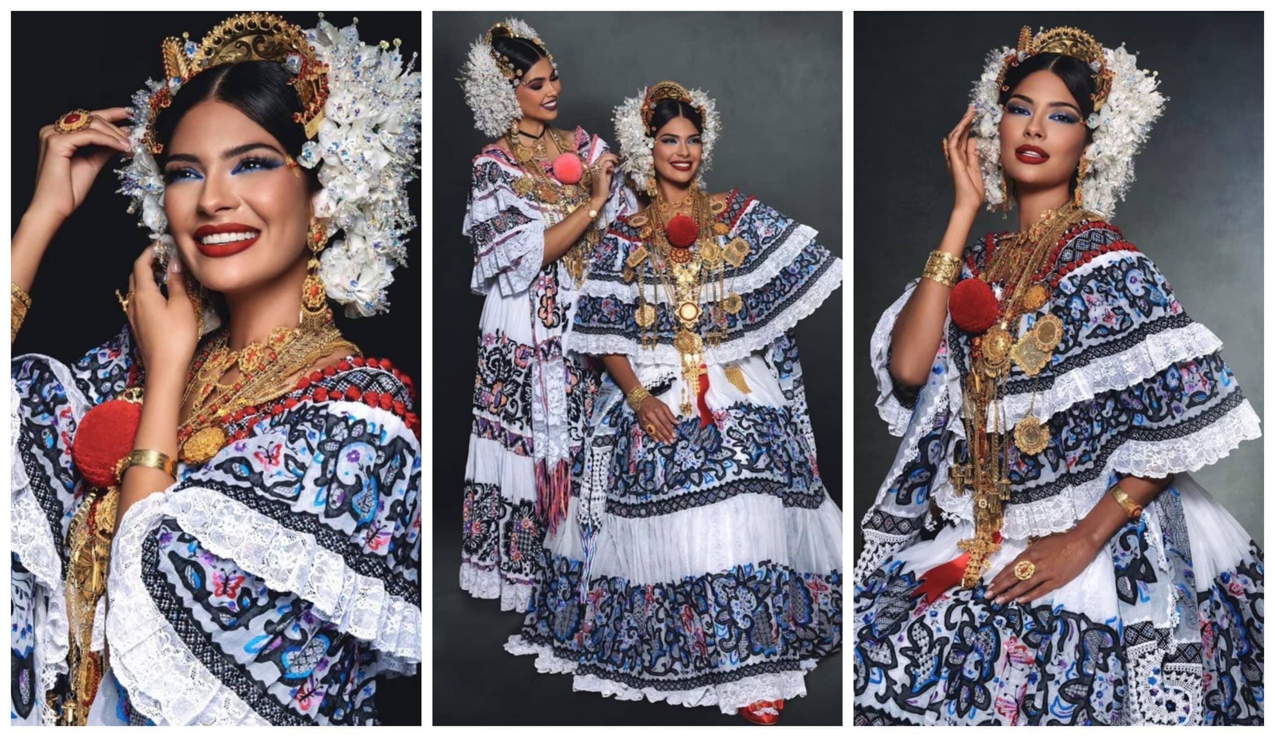 Sheynnis Palacios luce un traje tradicional en Panamá