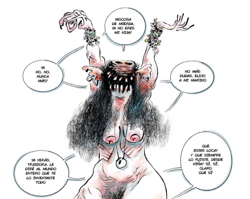 El personaje de la “mujer cabra” en el comic "Bestias".