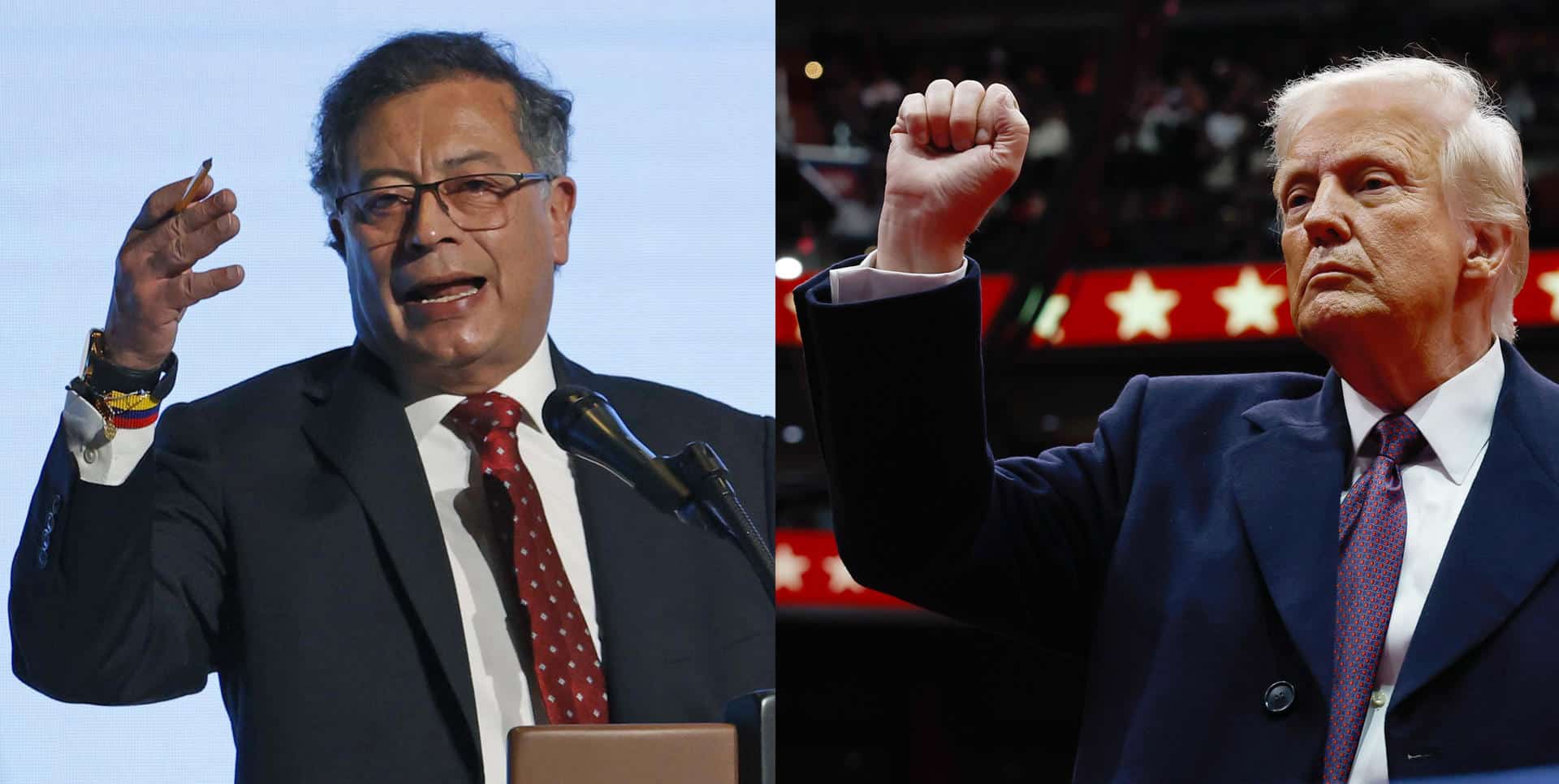 Gustavo Petro y Donald Trump.