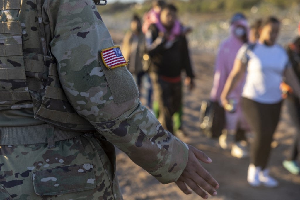 A Texas National Guard soldier.