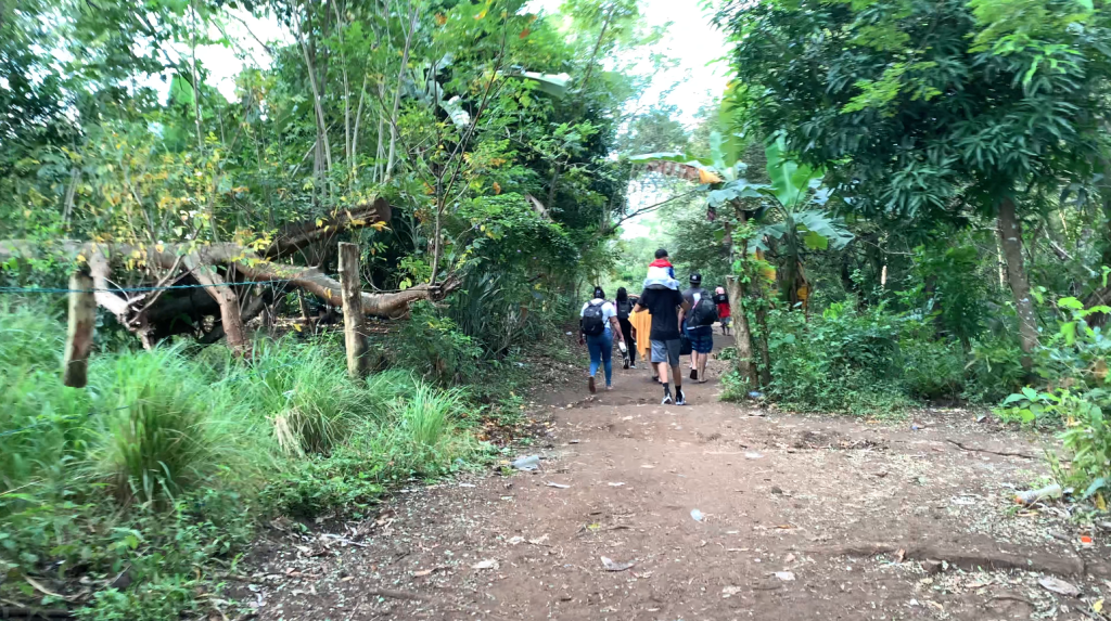 A "blind spots" were Nicaraguan families travel through from Costa Rica to Nicaragua.