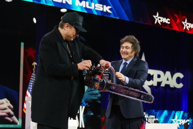Javier Milei con Elon Musk