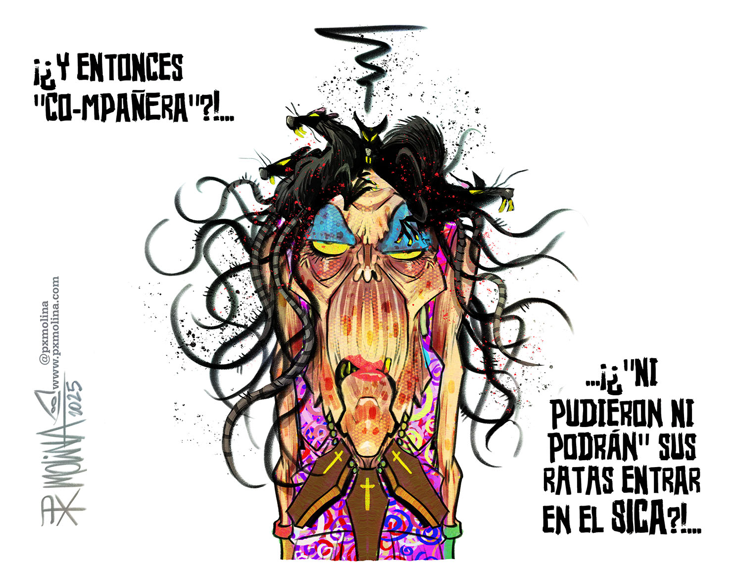 Caricatura pelos y señales