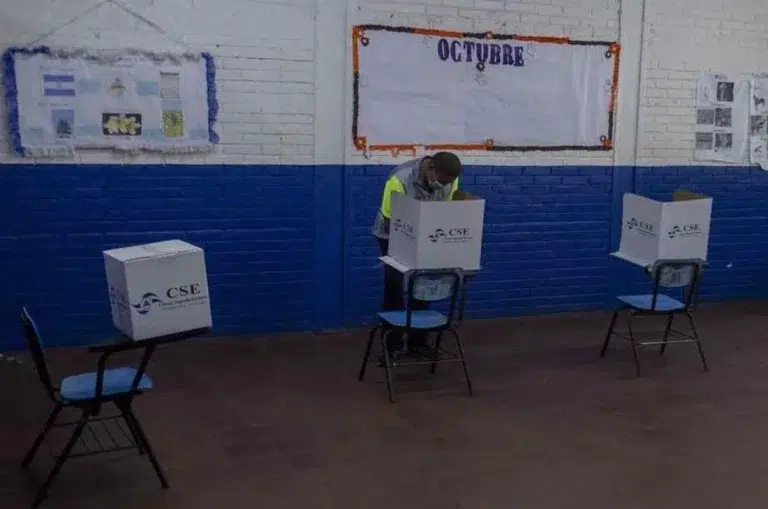 A citizen goes to vote in Managua