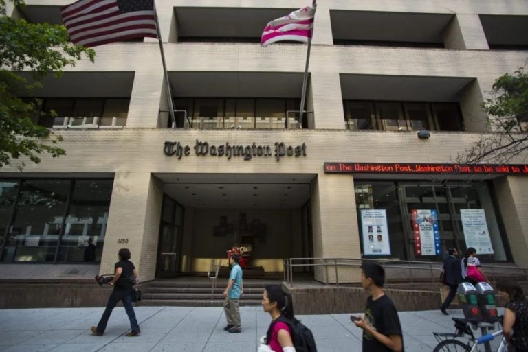 Fachada del edificio del The Washington Post.