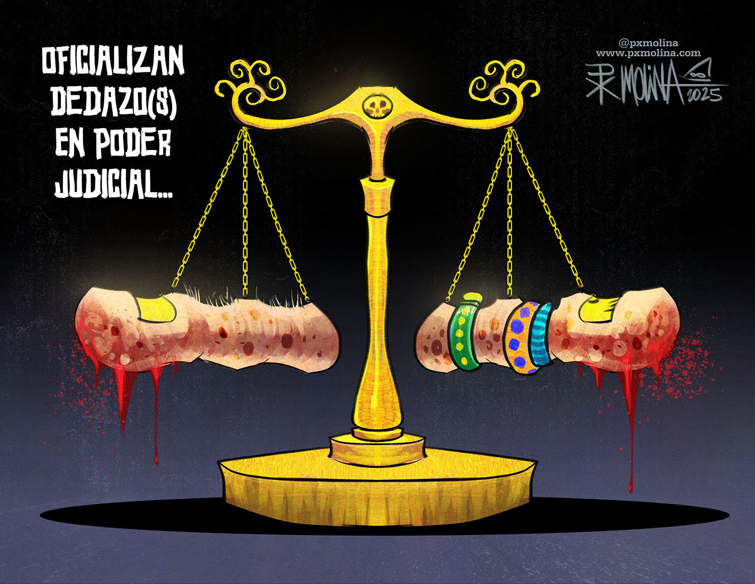 Caricatura dedazo judicial