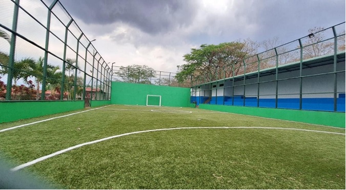 Cancha ubicada en uno de los centro de rehabilitación
