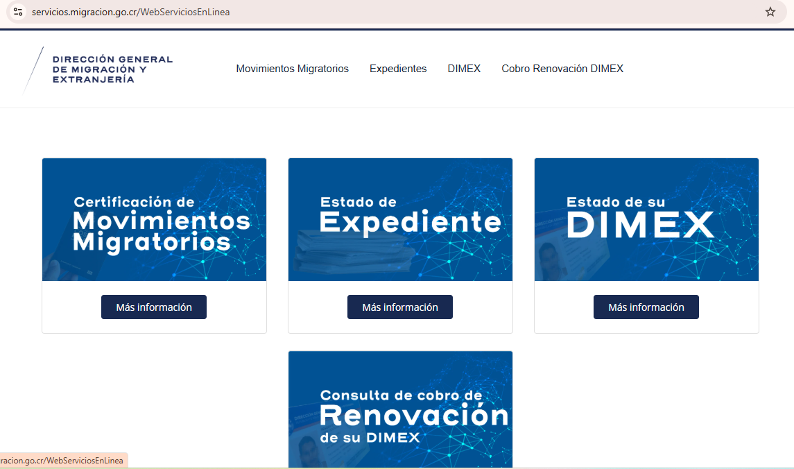 Captura de pantalla Migración