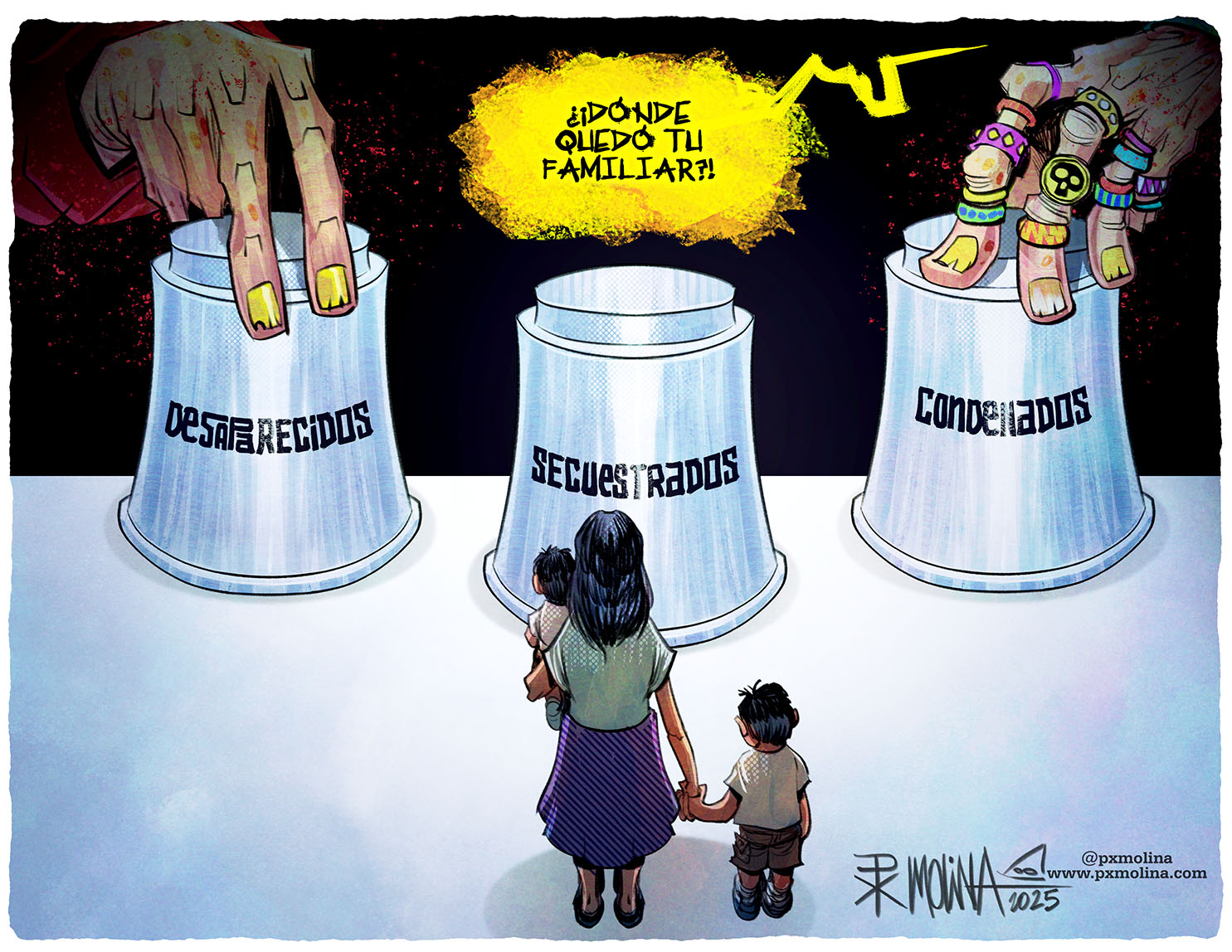 caricatura presos desaparecidos