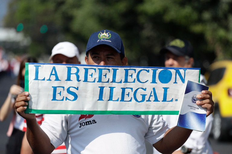 marcha no reelección el salvador