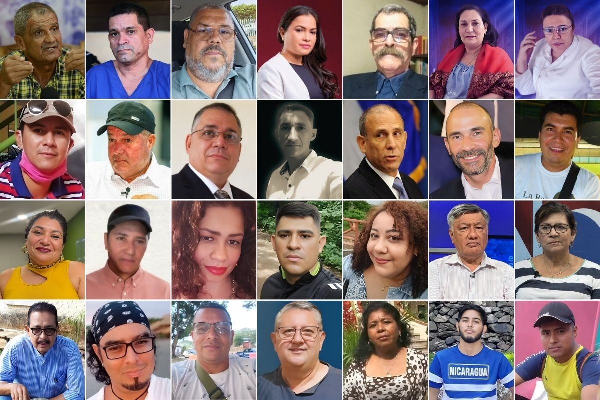Fotos de los presos políticos desaparecidos en Nicaragua