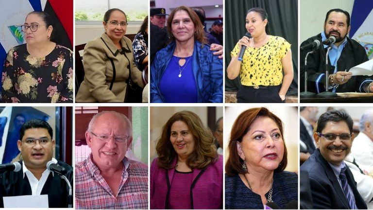 Los diez magistrados que aún permanecen en la CSJ de Nicaragua