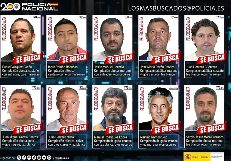 Los fugitivos más buscados por España