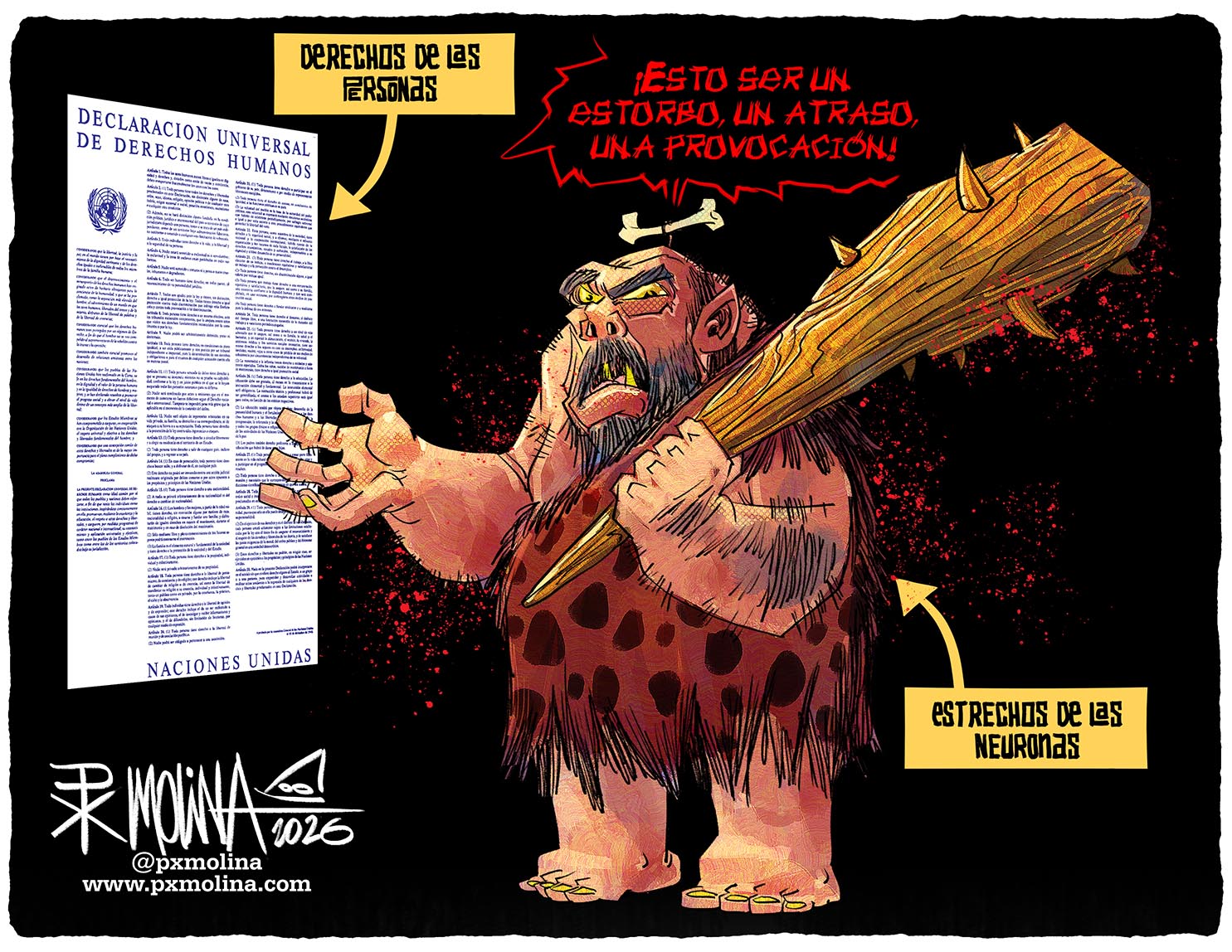 Caricatura del día | Derechos y estrechos