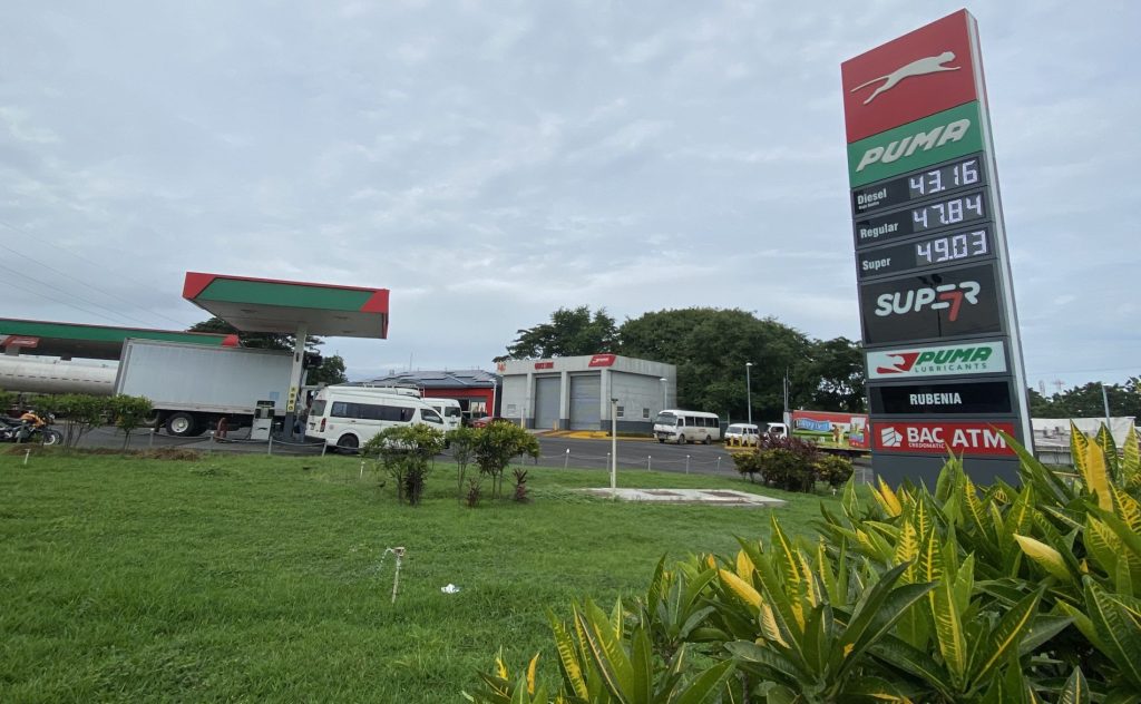 Gasolinera en Managua.
