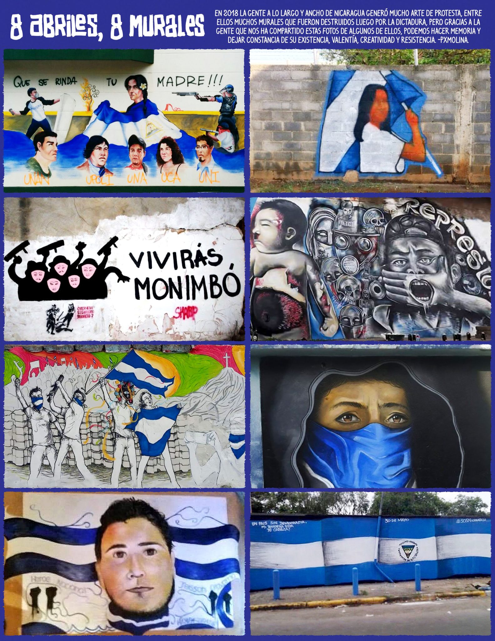 Historieta 8 abriles, 8 murales