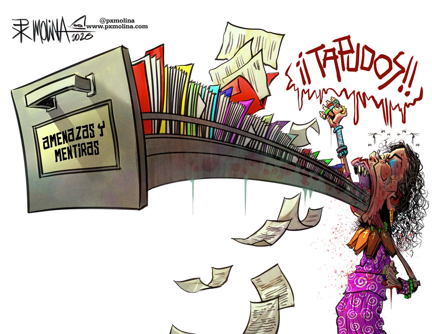 Caricatura proyectando