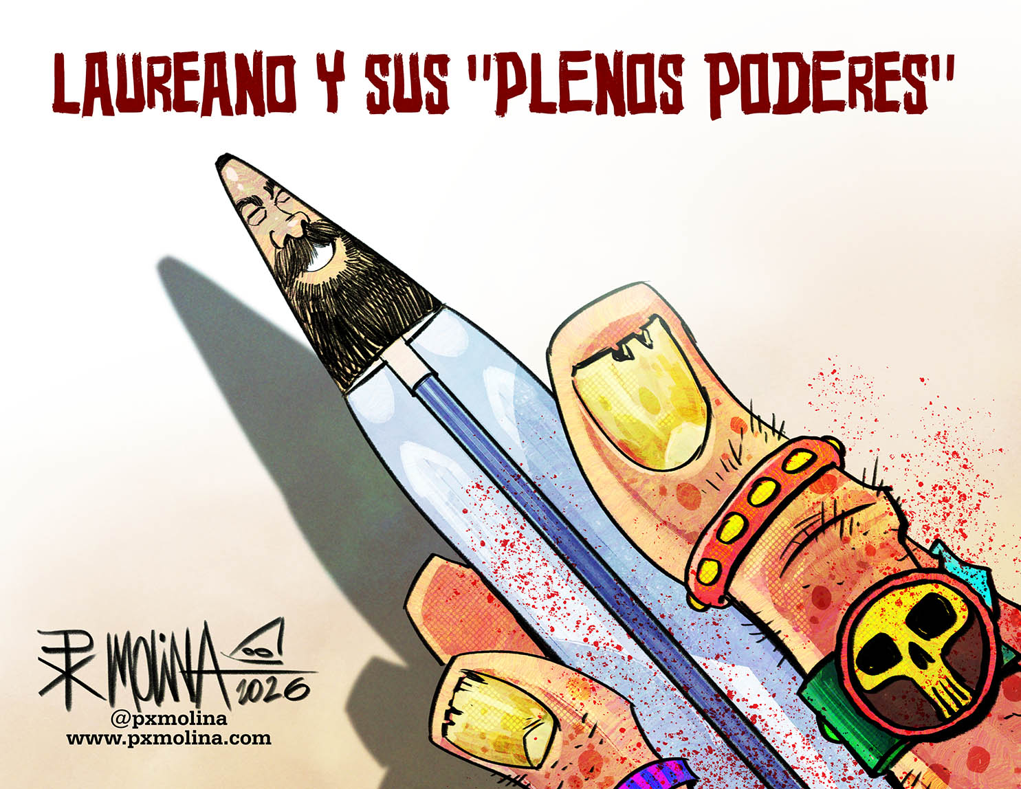 Caricatura Laureano y sus “plenos poderes”