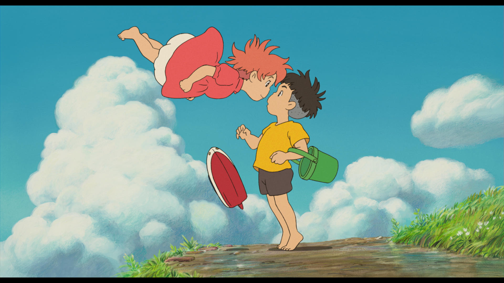 Escena de la película Ponyo en el acantilado.