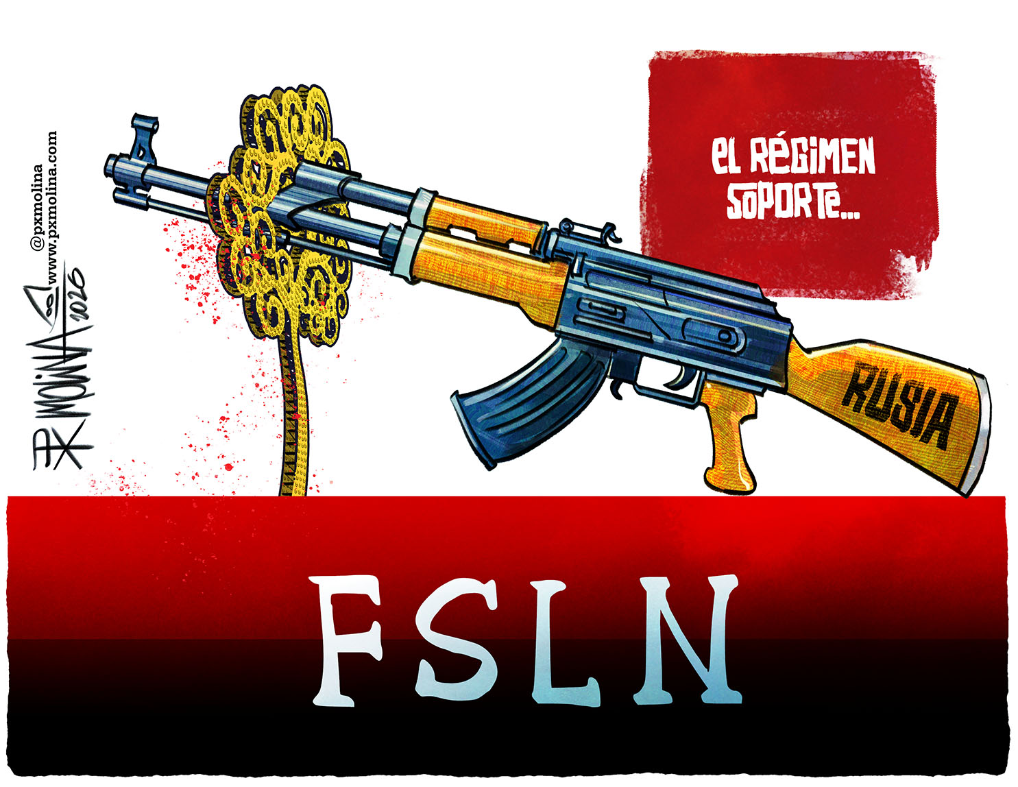 Caricatura El régimen soporte