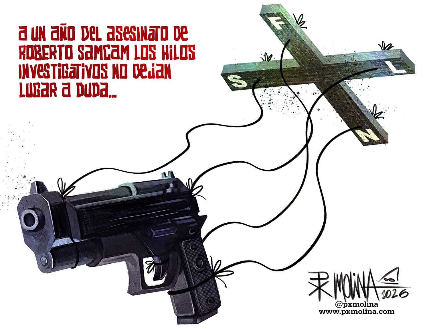 Caricatura Siguiendo los hilos