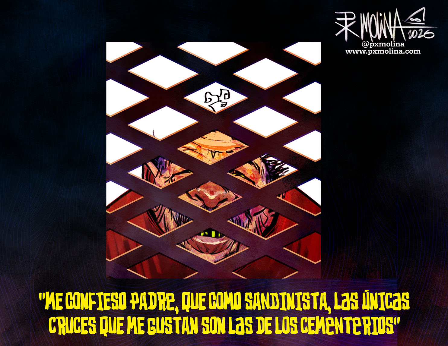 Caricatura La cristiana dictadura