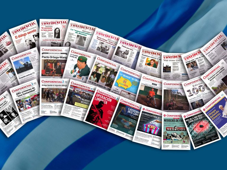 Portadas de la revista impresa de CONFIDENCIAL en Nicaragua