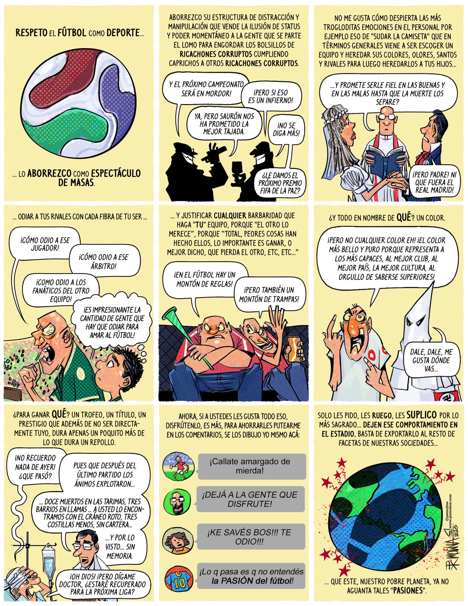 Historieta Pasión, negoción y reflexión