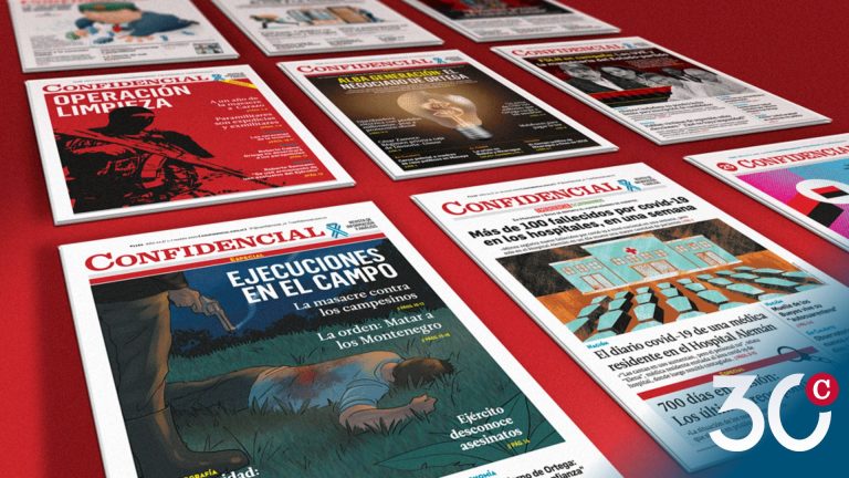 Portadas de la revista CONFIDENCIAL de Nicaragua